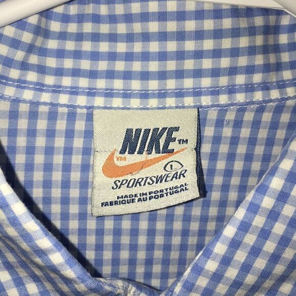 Vintage Nike Bicycle Cycling Shirt Blue check top - Picture 2 of 5